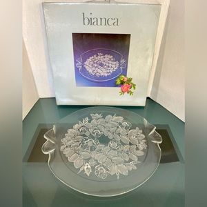 Vintage Mikasa Bianca Cake Plate